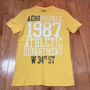 Aeropostale Yellow Graphic Tee